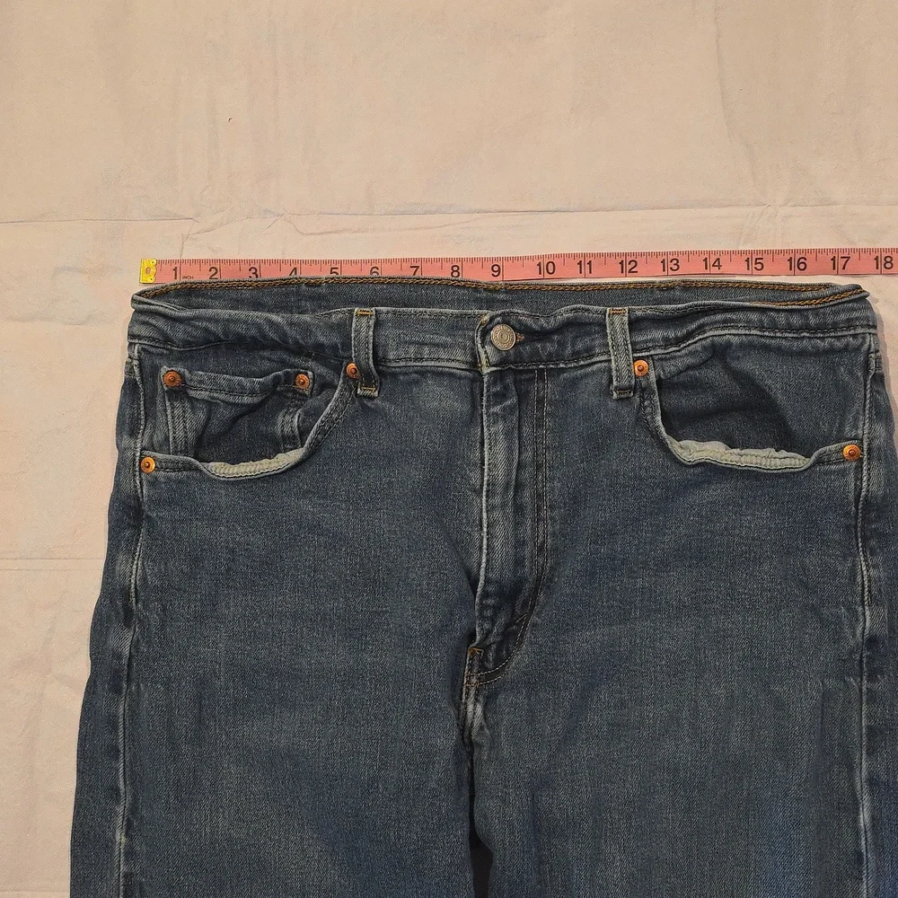 Levi's Men's 505 Relaxed Straight Stretch‎ Blue Jeans 38x32